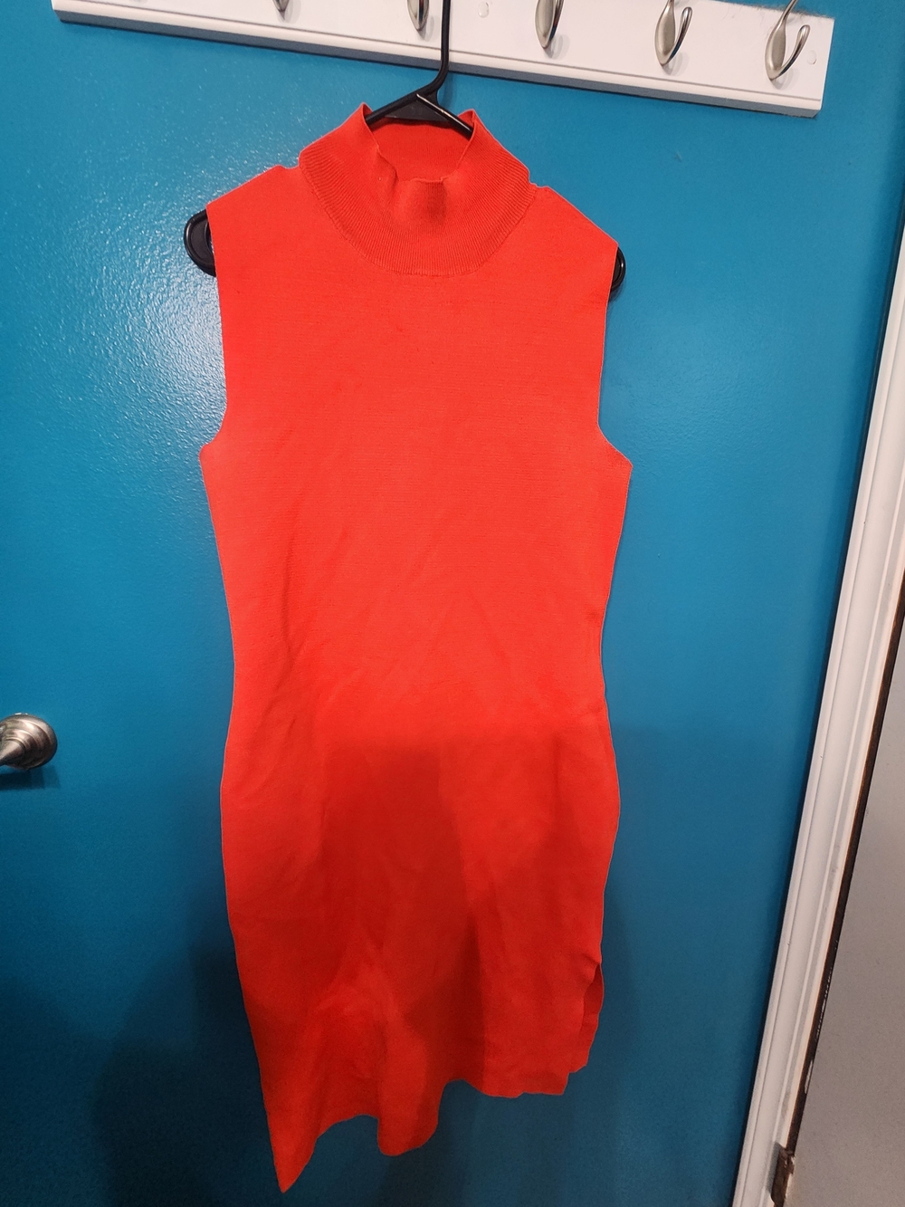 House of Harlow  Sleeveless Turtleneck Dress in Orange
